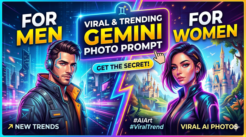 Gemini Photo Prompt For Men and Womens