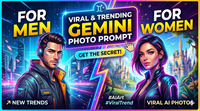 Gemini Photo Prompt For Men and Womens