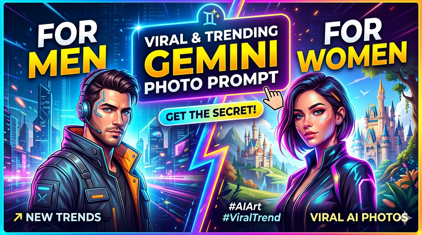 Gemini Photo Prompt For Men and Womens